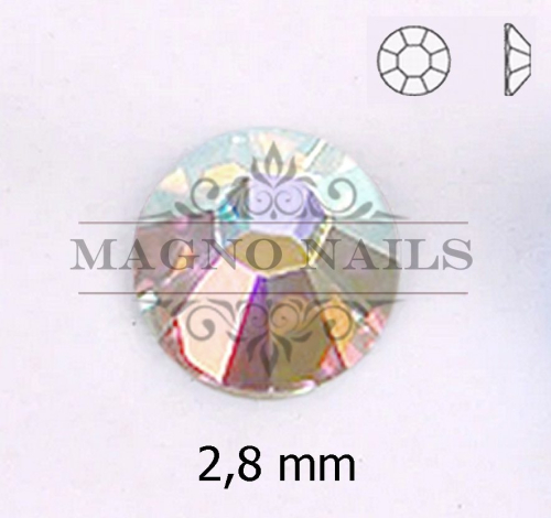 Glas Strasssteine rund - Crystal AB - ca. 2,8mm Nail Art Nails Nagel Nögel Nailart